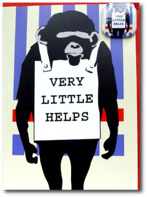 Very Little Helps - Humor Monkey Greeting Card