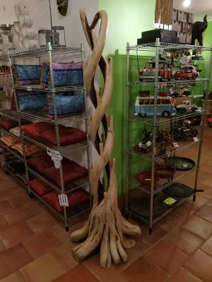 180 cm Natural Stripped Teak Root DOUBLE Tree Stand