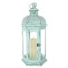 Rustic Green Large Hanging Standing Lantern Lamp