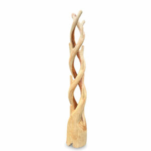 Teak Root Double - Twisted Rack - carved by hand