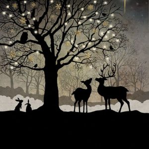 Christmas Woodland - Bug Art Christmas Card