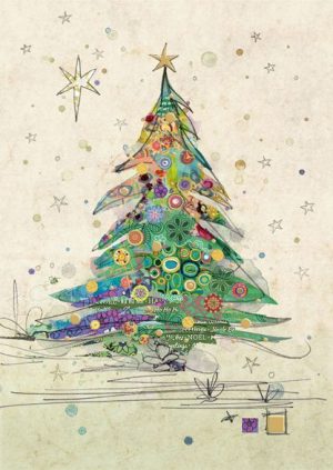 Painted Tree - Bug Art Christmas Card