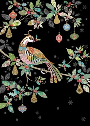Partridge Tree - Bug Art - Christmas Card