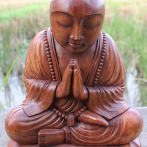 30cm sitting monk buddha statue