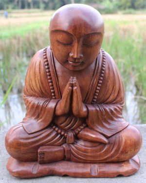 30cm sitting monk buddha statue