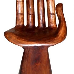 Long Fingered Hand Chair. Handmade from Suar Wood