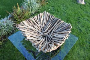 Square Driftwood Bowl. Natural