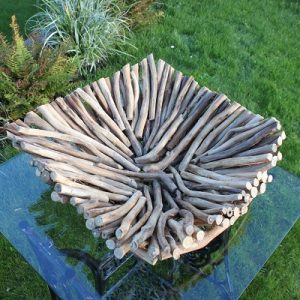 Square Driftwood Bowl. Natural