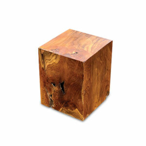 Teak Root Cube Block Pair