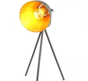 Film Set Black Copper Effect Tripod Table Lamp - Small 50 cm