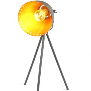 Film Set Black Copper Effect Tripod Table Lamp - Small 50 cm