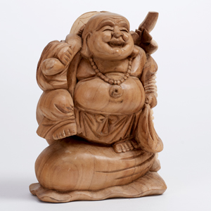 Chinese Happy Laughing Lucky Standing Buddha 30 cm Tall