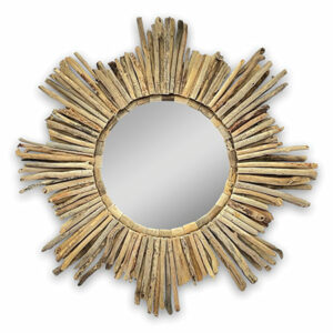 Teak Driftwood Star Mirror Large 80 cm Dia