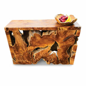 Teak Root Block Console