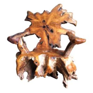 Teak root spider seat