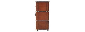 Campaign Chest Trunk Leather Drinks Cabinet