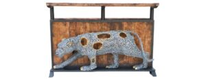 Recycled Sculpture Panther Drinks Bar Counter